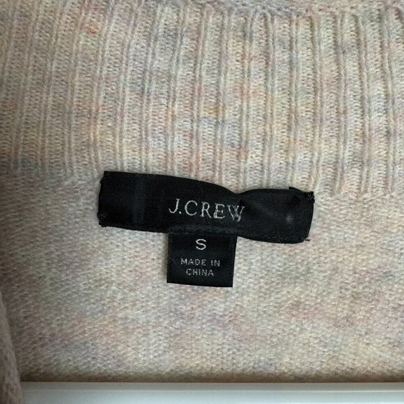 J. Crew Pinkish Heather Merino Wool/Alpaca Mock Neck Sweater Size Small M1 - Picture 2 of 4